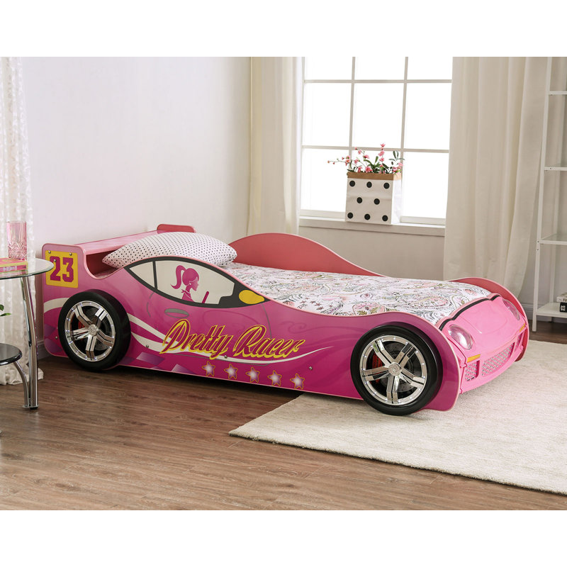 Zoomie Kids Gibb Pretty Girl Car Bed Wayfair